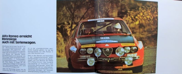 Alfa Romeo Alfetta 1.6 l Modelprogram 1975 Carbrochure  (0621)
